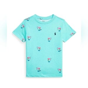 Ralph Lauren Toddler Boys Flamingo Print Cotton Jersey T-Shirt Sz 2T EUC